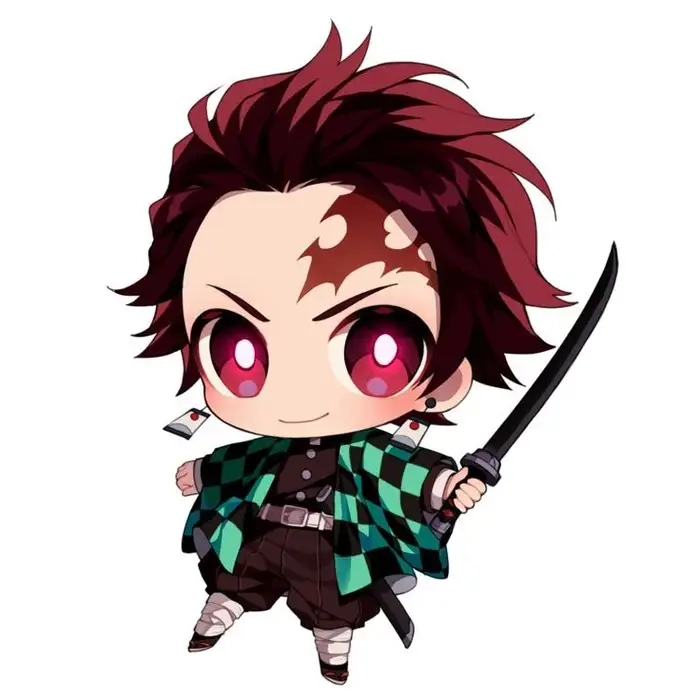 Tanjiro Kamado chibi toát lên nét hiền hậu