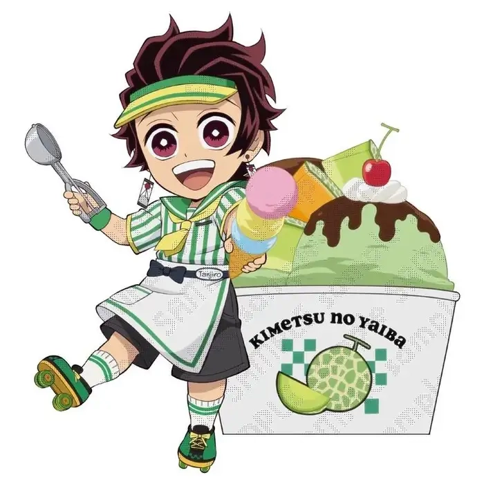 Demon Slayer Tanjiro chibi drawing hút fan