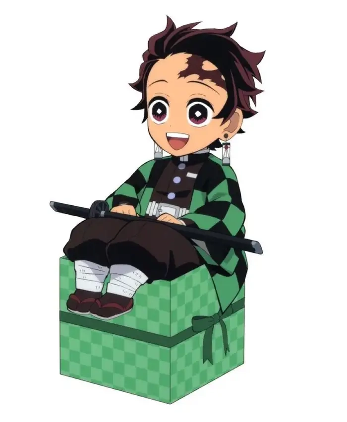 Tanjiro chibi anime giữ nét đặc trưng truyện gốc