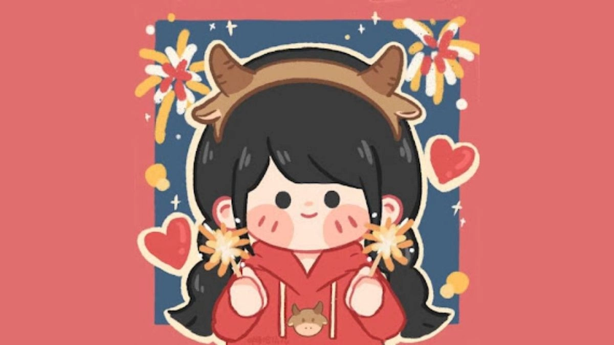 Ảnh Chibi Tết Ghép Mặt thêm phần vui nhộn