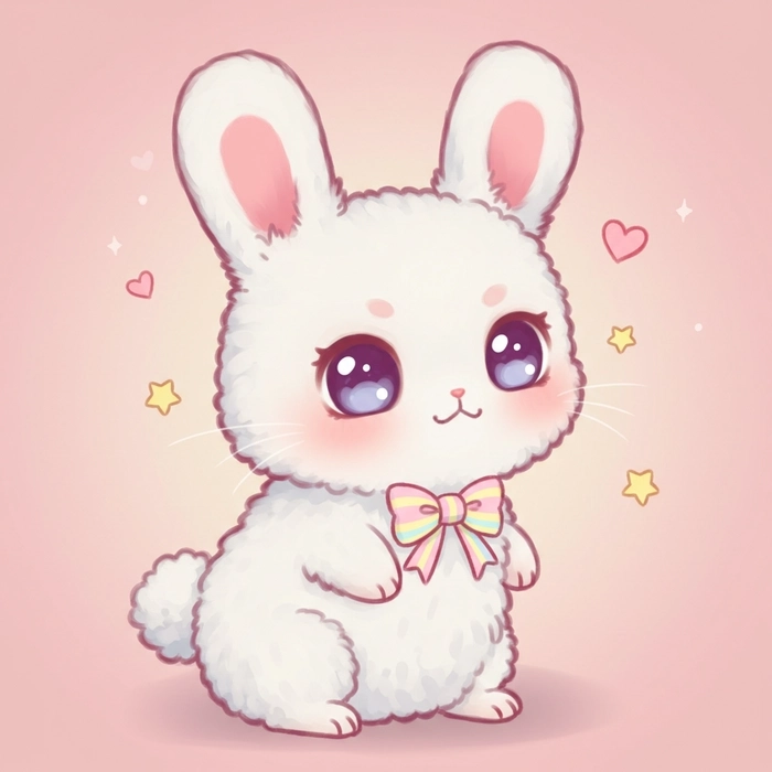 Avatar thỏ cute hình chibi độc đáo