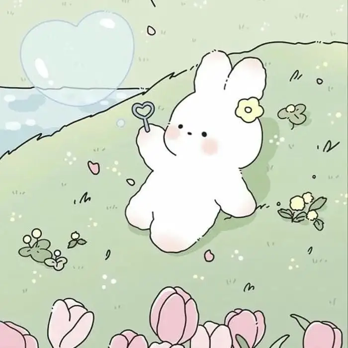 Chibi thỏ cute trong sáng và nhẹ nhàng
