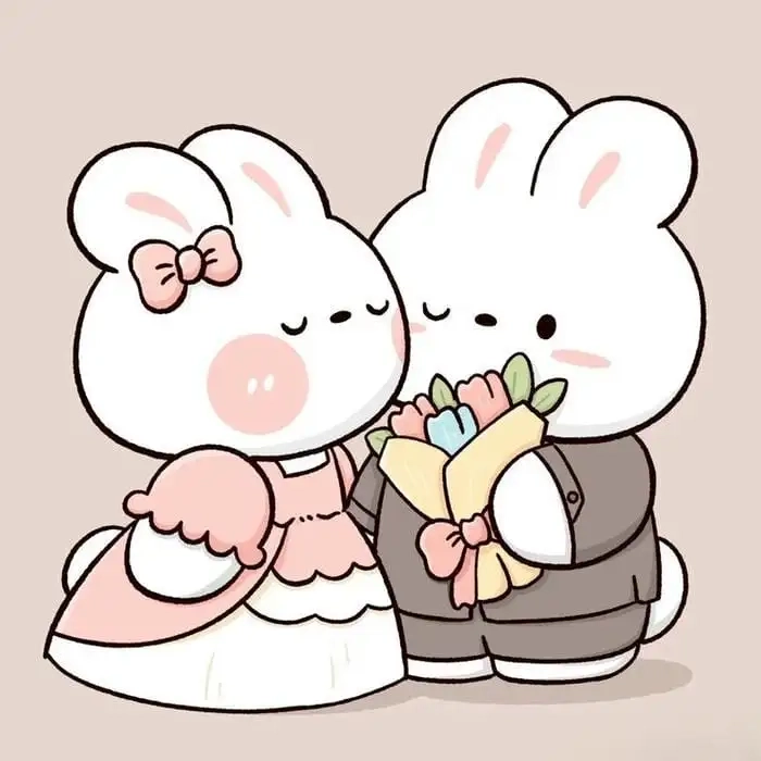 Thỏ cute hình chibi đáng yêu như búp bê