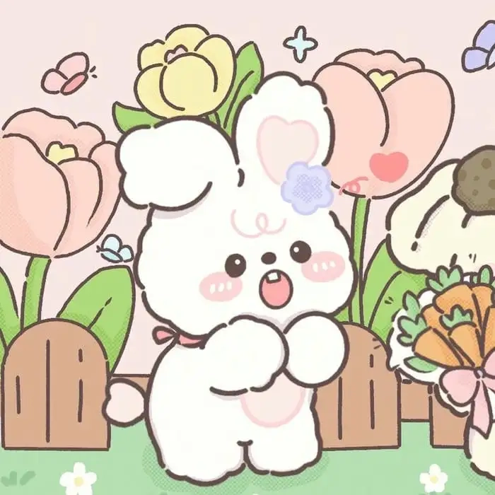Con thỏ cute hình bánh bao chibi béo ú đáng yêu