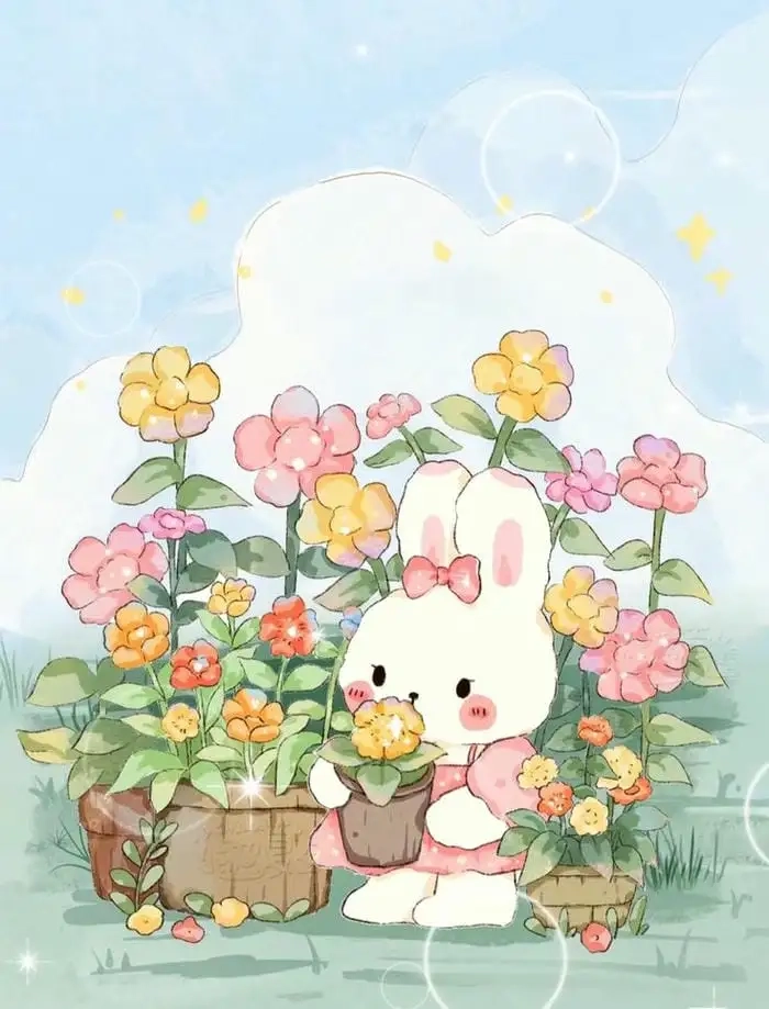 Con thỏ siêu cute với ánh mắt long lanh