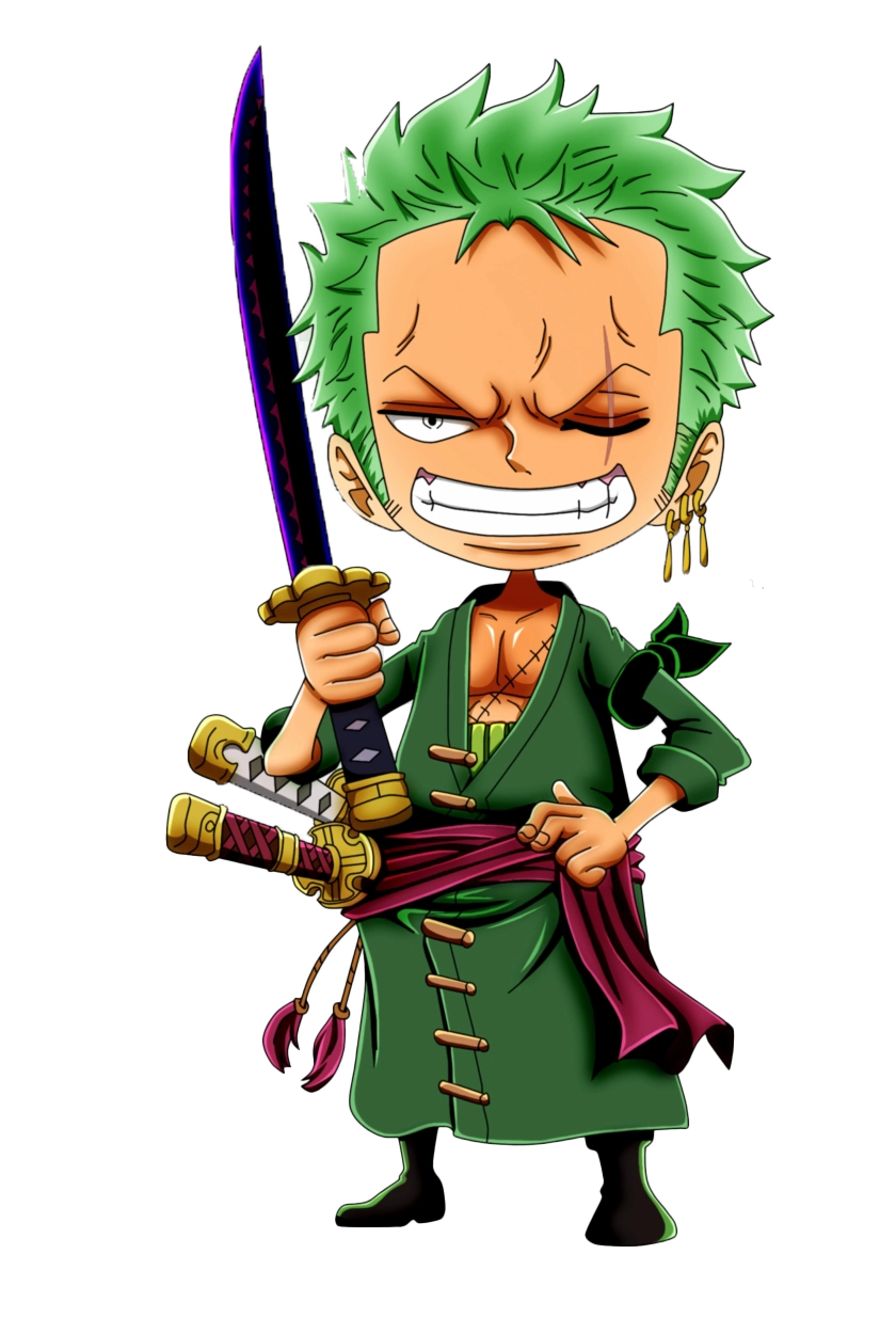 One Piece chibi Zoro bước ra tranh