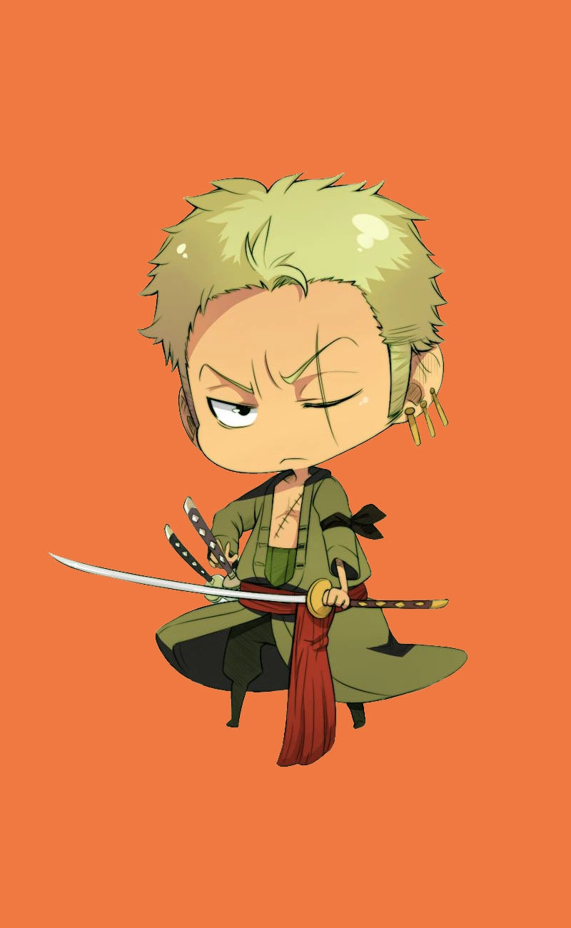 Roronoa Zoro chibi ba kiếm huyền thoại