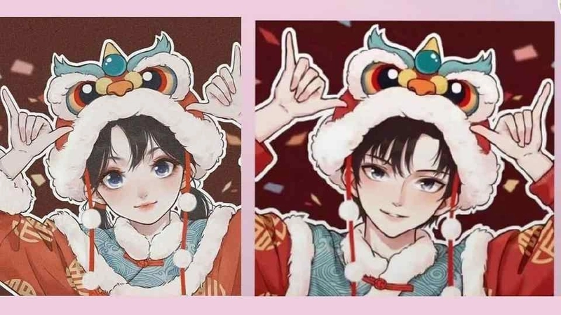 Ảnh cute đôi thể hiện tình cảm chân thành