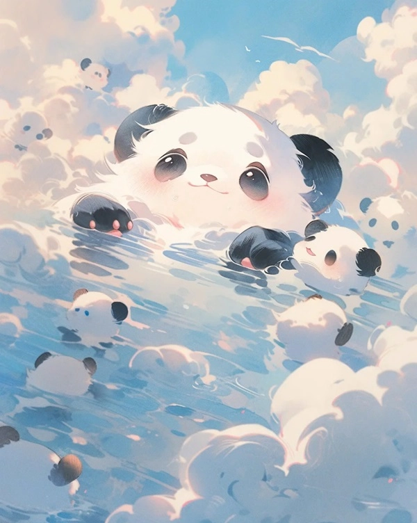 Gấu trúc avatar đầy biểu cảm đáng yêu