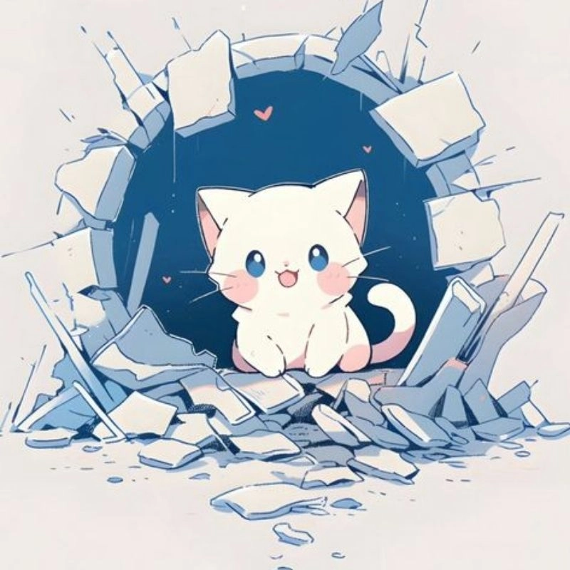 Avatar hình mèo cute tinh tế mềm mại