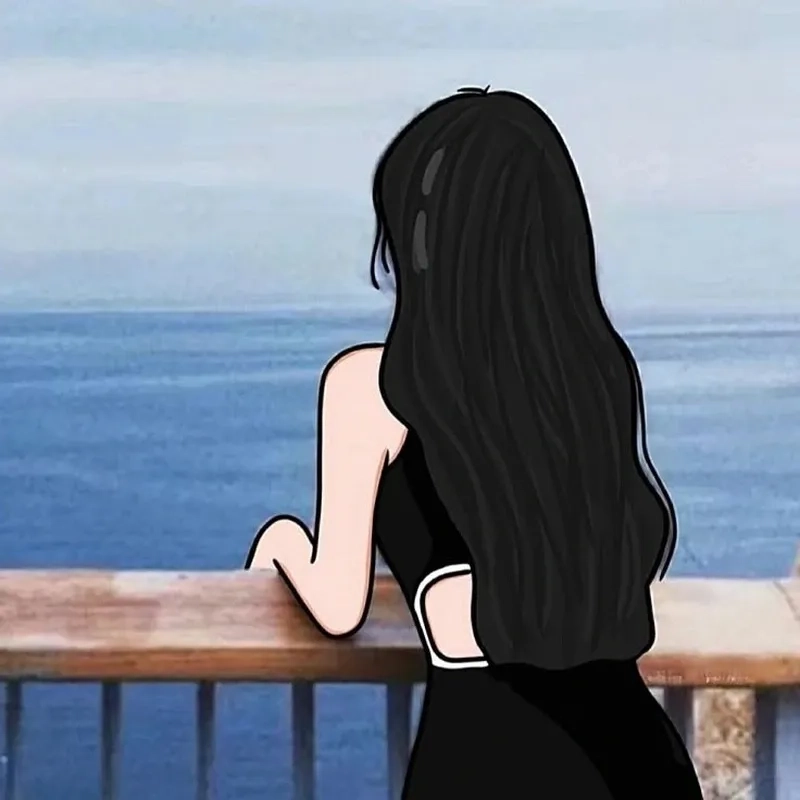 Avatar cô gái quay lưng đầy bí ẩn và cuốn hút