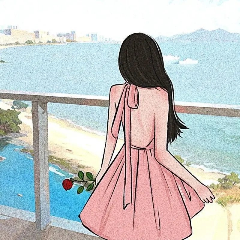 Hình ảnh cô gái quay lưng bước đi nhẹ nhàng buồn bã