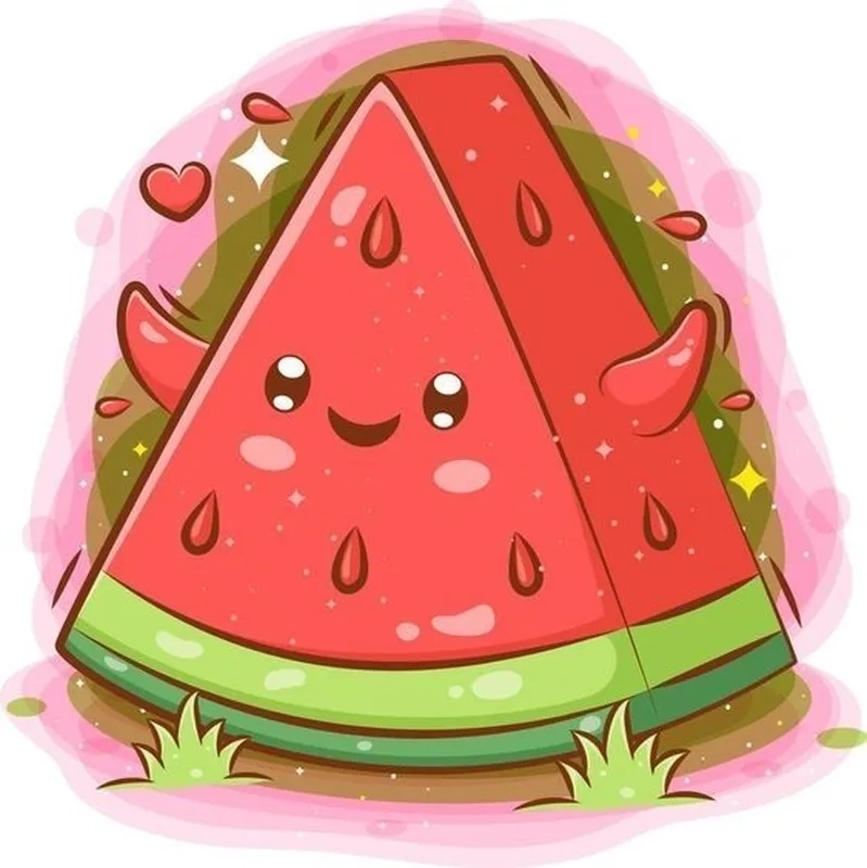Hình cute dưa hấu dành cho mùa hè sôi động