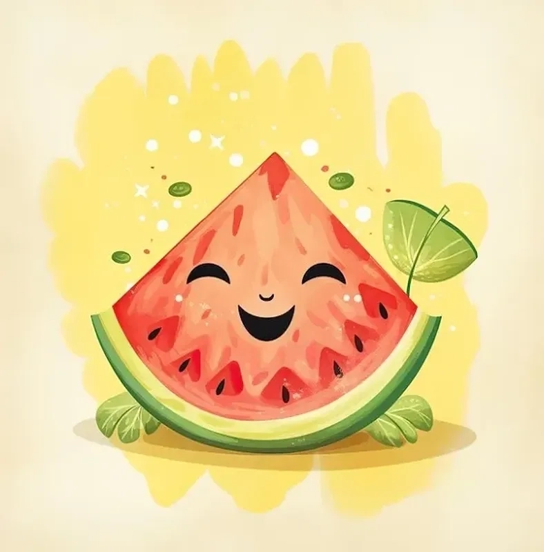 Hình quả dưa hấu cute dễ thương đáng yêu