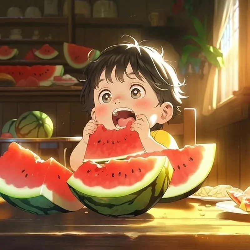 Hình ảnh dưa hấu cute cực kỳ bắt mắt