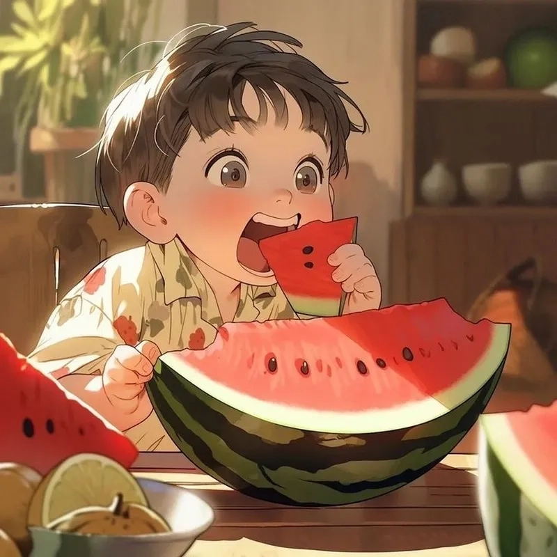 Hình ảnh quả dưa hấu cute cho màn hình