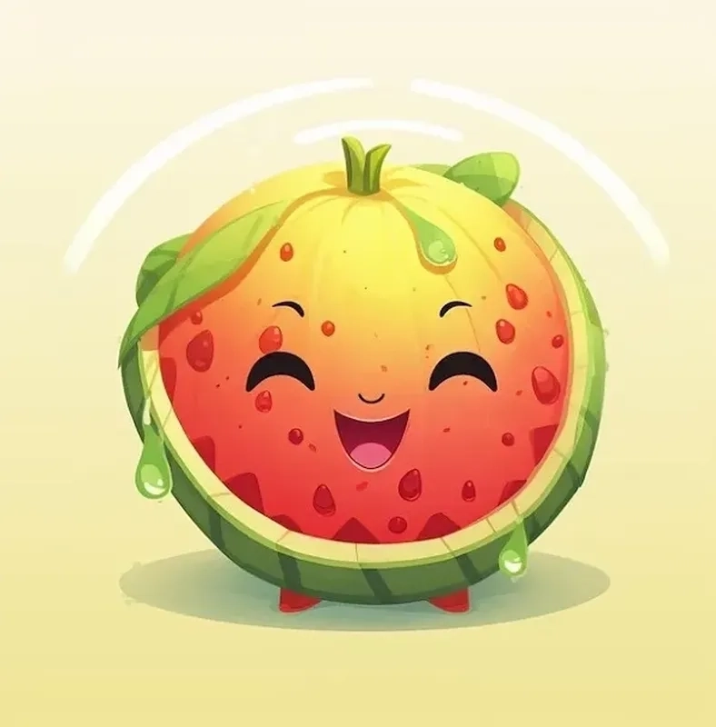 Ảnh dưa hấu cute tươi tắn thơm ngon