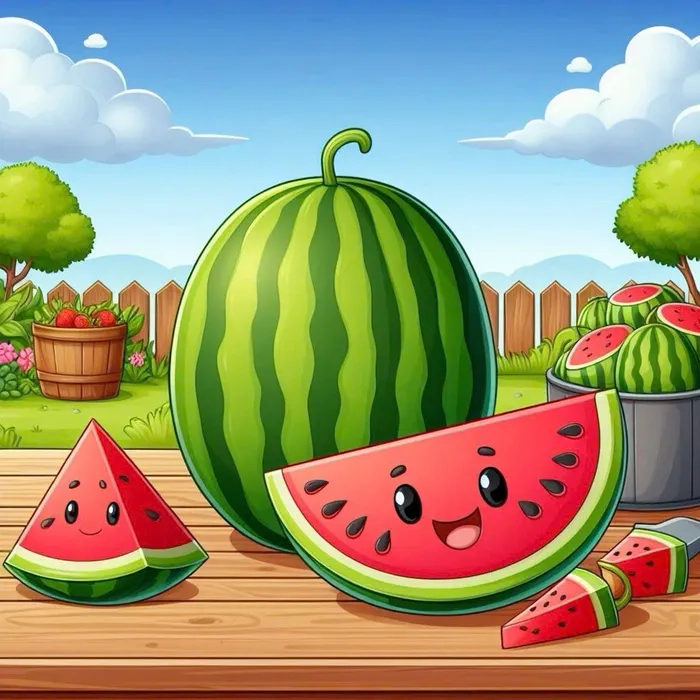 Hình nền quả dưa hấu cute cho điện thoại