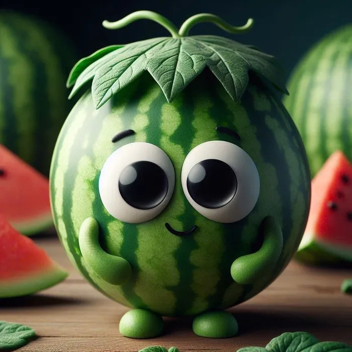 Avatar dưa hấu chibi đáng yêu cực kỳ
