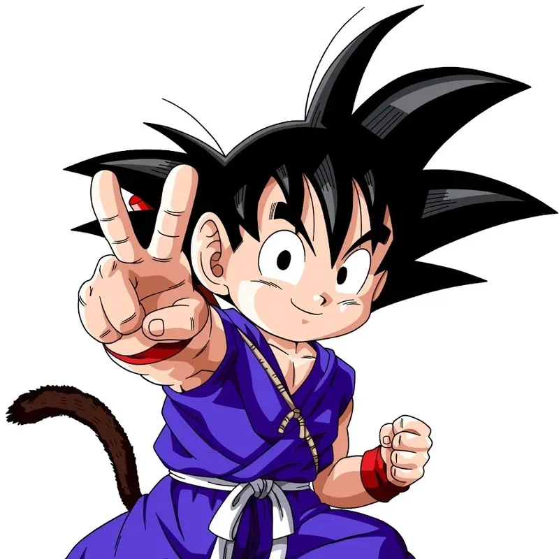 Hình Goku còn nhỏ phong cách tinh nghịch