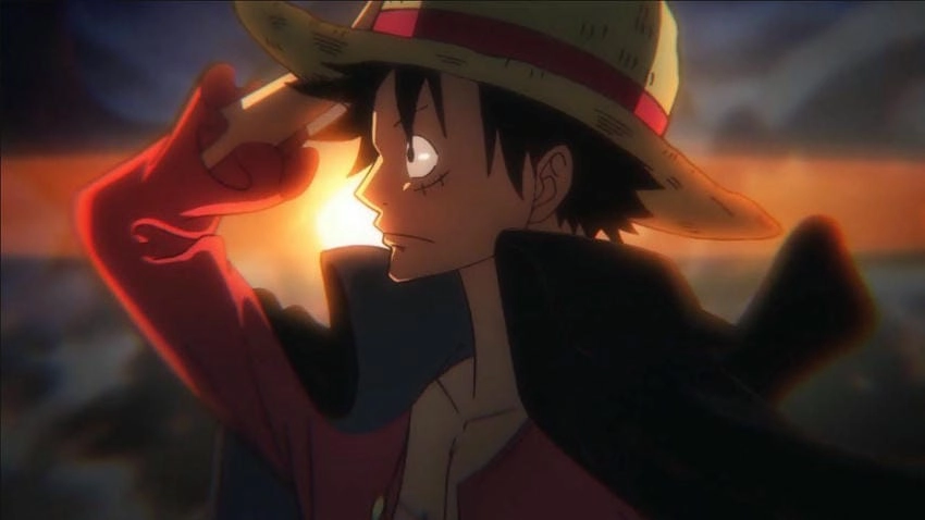Hình ảnh Luffy ngầu và hài hước xen kẽ