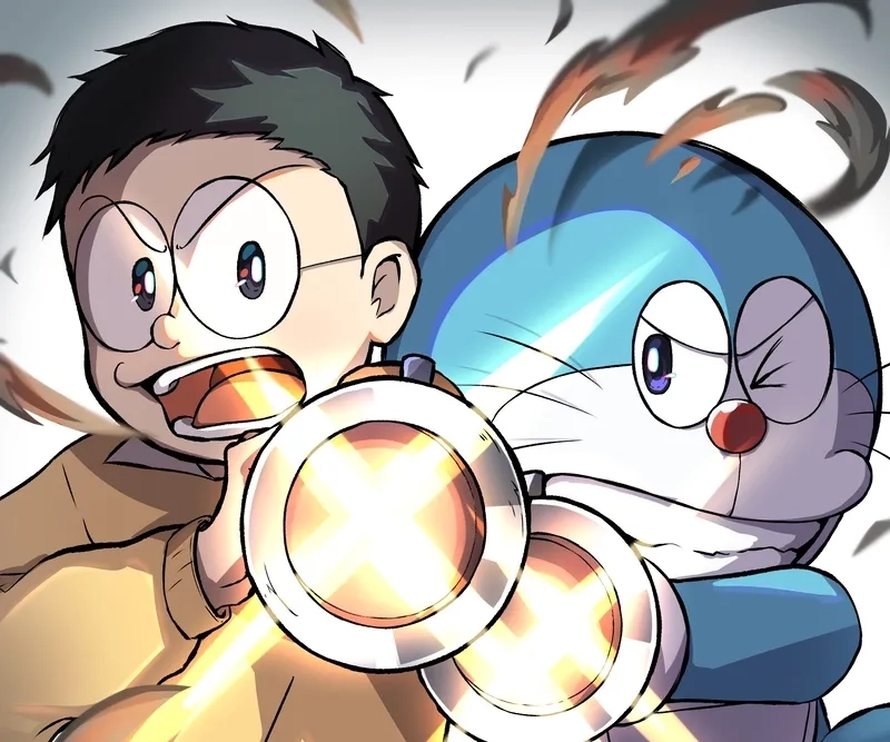 Ảnh Nobita Doraemon thân thiện gần gũi