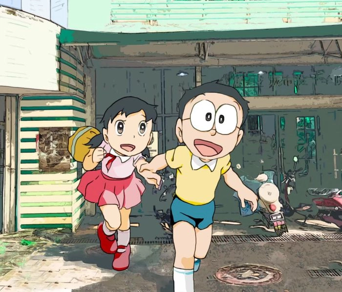 Ảnh Nobita và Xuka dễ thương ngọt ngào