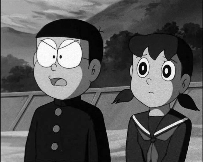 Ảnh Nobita và Xuka buồn sâu lắng cảm xúc