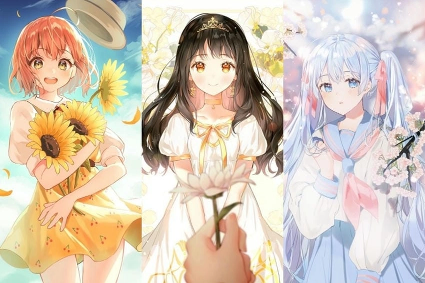 Hình nền anime nữ cho máy tính lung linh rạng rỡ