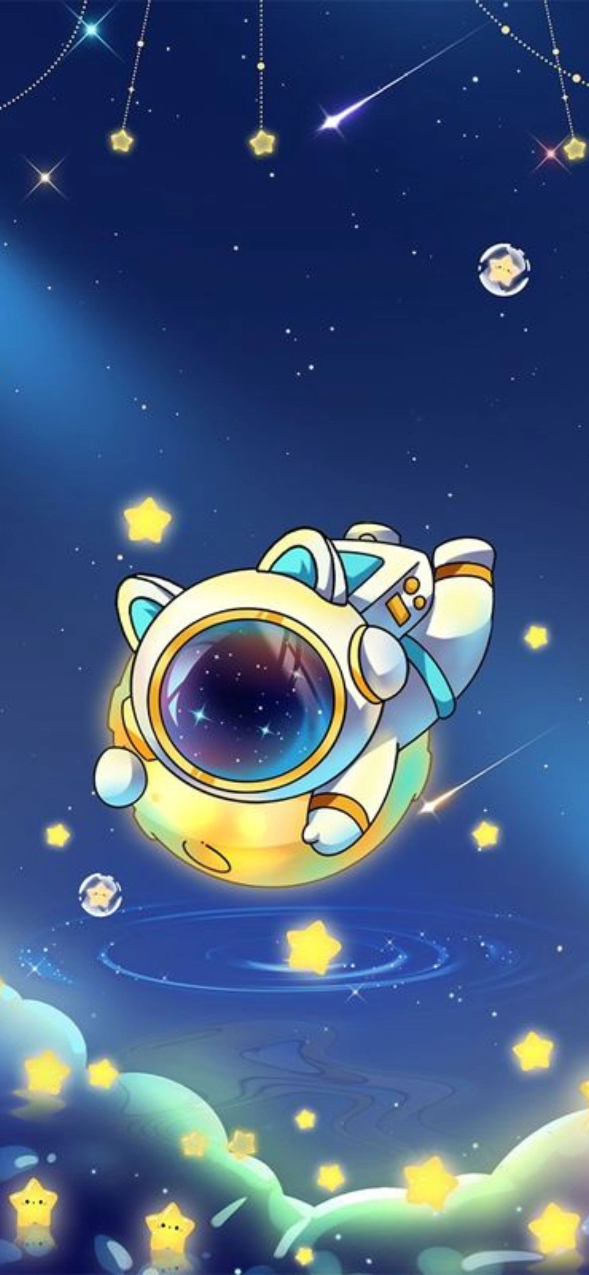 Hình nền phi hành gia anime đậm chất thần bí