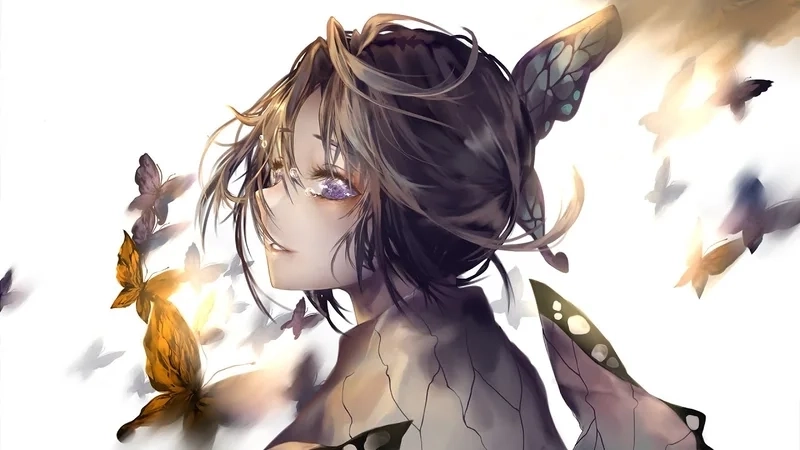Shinobu background sắc màu ấn tượng lôi cuốn
