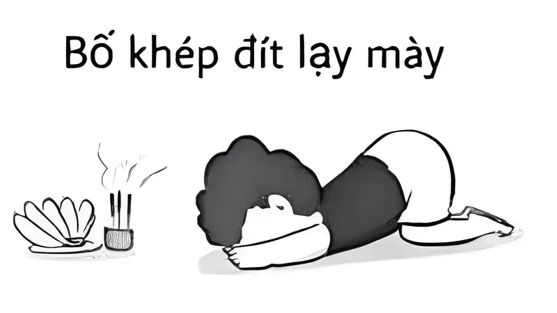 Ảnh quỳ lạy dành cho sự ngưỡng mộ tối đa
