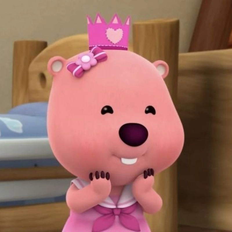 Gấu hồng loopy meme vừa dễ thương vừa thâm thúy