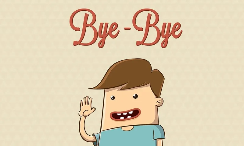 Hình ảnh bye bye mang nỗi buồn dịu nhẹ