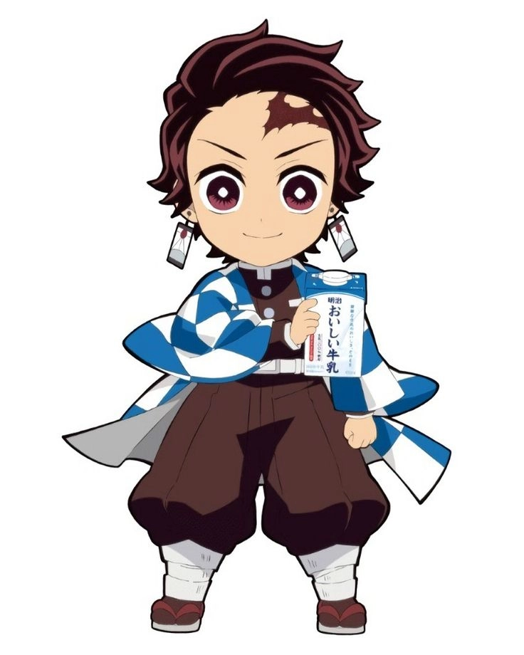Tanjiro chibi meme hài hước lan truyền chóng mặt