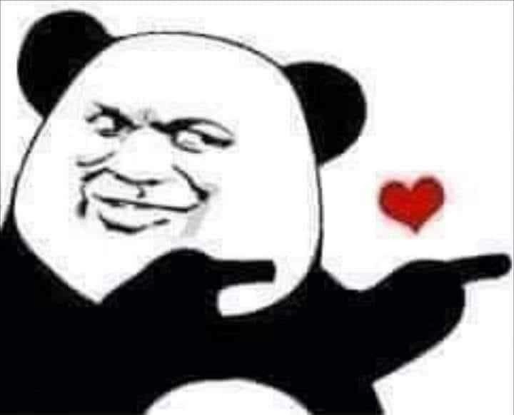 Meme gấu trúc thả tim mềm tim người xem