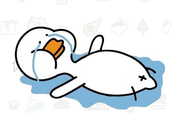 Meme vịt khóc, một chút buồn nhưng vẫn giữ được vẻ đáng yêu